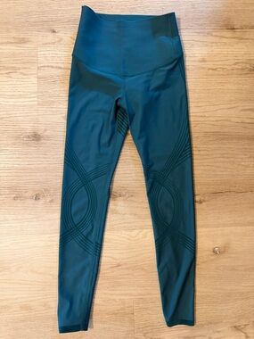 Fanka Bodysculpt Reversible 7/8 High-Waist Teal Workout Yoga Leggings